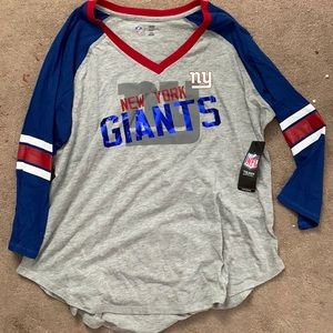 New York Giants womens 3/4 sleeve tshirt